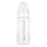 NUK First Choice+, butelka antykolkowa No Colic ze wskaźnikiem temperatury i smoczkiem silikonowym Flow Control, 6-18 miesięcy, 300 ml - miniaturka zdjęcia produktu