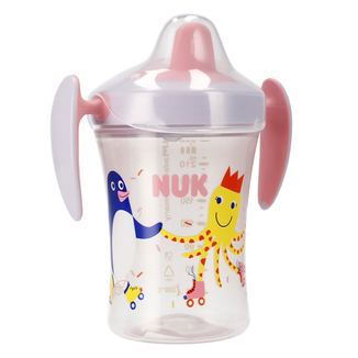 NUK Evolution, kubek niekapek z miękkim ustnikiem, różowy, od 6 miesiąca, 230 ml - zdjęcie produktu