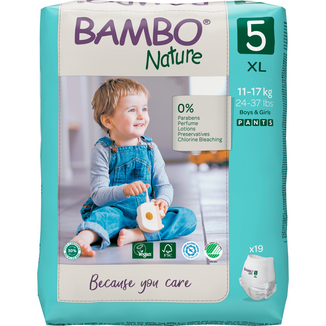 Bambo Nature, pieluchomajtki, rozmiar 5, 11-17 kg, 19 sztuk - zdjęcie produktu