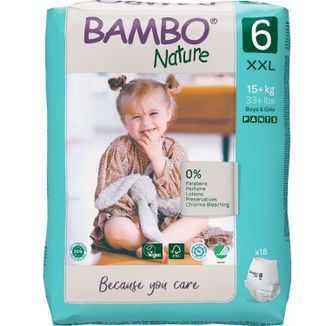 Bambo Nature, pieluchomajtki, rozmiar 6, 15+ kg, 18 sztuk - zdjęcie produktu