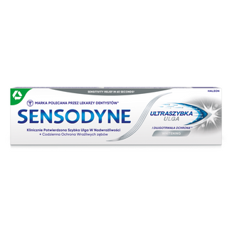 Sensodyne Ultraszybka Ulga Whitening, pasta do zębów, 75 ml - zdjęcie produktu