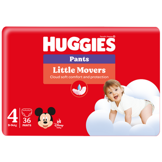 Huggies Little Movers, pieluchomajtki, Disney, rozmiar 4, 7-18 kg, Jumbo Pack, 36 sztuk - zdjęcie produktu