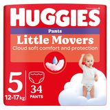 Huggies Little Movers, pieluchomajtki, Disney, rozmiar 5, 12-17 kg, Jumbo Pack,  34 sztuki USZKODZONE OPAKOWANIE - miniaturka zdjęcia produktu