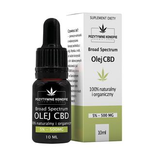 Pozytywne Konopie Olej CBD 5%, olejek konopny, 10 ml - zdjęcie produktu