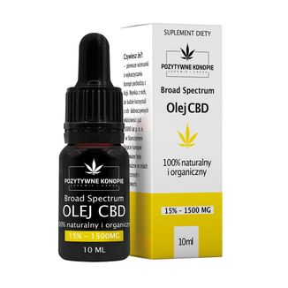 Pozytywne Konopie Olej CBD 15%, olejek konopny, 10 ml - zdjęcie produktu