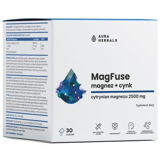 Aura Herbals MagFuse, magnez + cynk, 30 saszetek - zdjęcie produktu