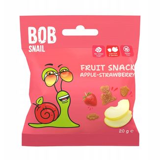 Bob Snail Żelki owocowe, jabłko, truskawka, 20 g - zdjęcie produktu