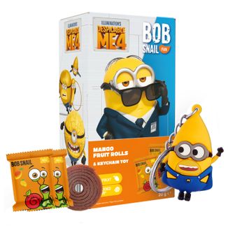 Zestaw Bob Snail Fun, Roll Przekąska owocowa, mango, 20 g + zabawka, Minionek KRÓTKA DATA - zdjęcie produktu