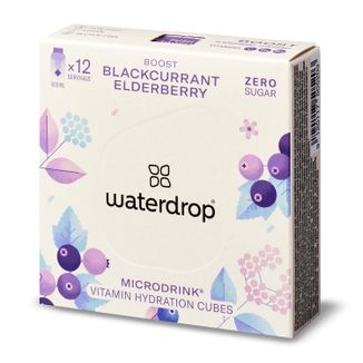 Waterdrop Microdrink Boost, witaminowa kostka nawadniająca, blackcurrant & elderberry, 12 sztuk - zdjęcie produktu