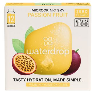 Waterdrop Microdrink Sky, witaminowa kostka nawadniająca, pineberry & passion fruit, 12 sztuk - zdjęcie produktu