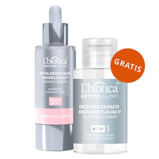 L'Biotica Estetic Clinic Meso, wygładzająco-modelujący dermo-zabieg na noc, 30 ml + oczyszczająco-rozświetlający płyn micelarny, 50 ml gratis - zdjęcie produktu