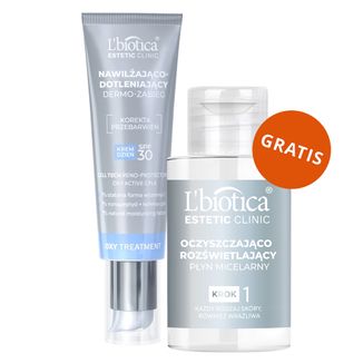 L'Biotica Estetic Clinic OXY, nawilżająco-dotleniający dermo-zabieg, SPF 30, 35 ml + oczyszczająco-rozświetlający płyn micelarny, 50 ml gratis - zdjęcie produktu