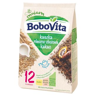 BoboVita kaszka mleczno-zbożowa, kakao, po 12 miesiącu, 230 g - zdjęcie produktu