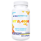 Allnutrition Vit D3 4000 + K2, witamina D 4000 j.m. + witamina K 100 µg, 60 kapsułek - miniaturka zdjęcia produktu