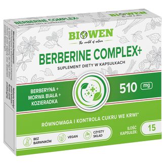 Biowen Berberine Complex+, 15 kapsułek USZKODZONE OPAKOWANIE - zdjęcie produktu