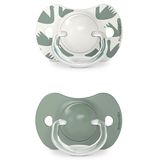 Suavinex A walk in the park SX Pro, smoczek uspokajający, symetryczny, silikonowy, oliwkowy, 6-18 miesięcy, 2 sztuki - miniaturka zdjęcia produktu