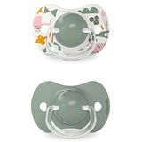 Suavinex A walk in the park SX Pro, smoczek fizjologiczny, silikonowy, oliwkowy, od 18 miesiąca, 2 sztuki - miniaturka zdjęcia produktu