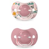 Suavinex A walk in the park SX Pro, smoczek uspokajający, symetryczny, silikonowy, różowy, od 18 miesiąca, 2 sztuki - miniaturka zdjęcia produktu