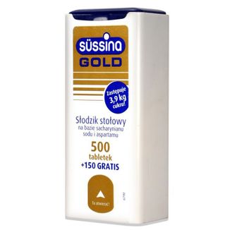 Sussina Gold, słodzik, 500 tabletek + 150 gratis - zdjęcie produktu