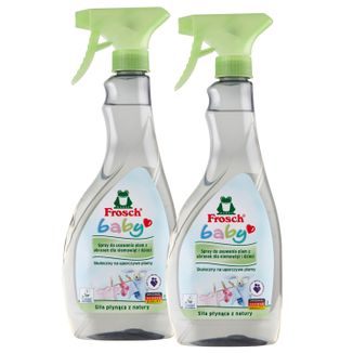 Zestaw Frosch Baby, spray do usuwania plam z ubranek dla niemowląt i dzieci, 2 x 500 ml - zdjęcie produktu