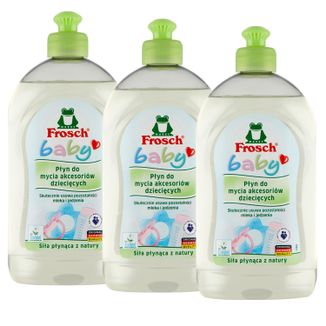 Zestaw Frosch Baby, płyn do mycia akcesoriów dziecięcych, 3 x 500 ml - zdjęcie produktu