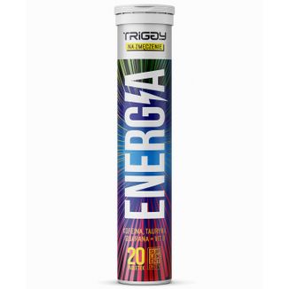Triggy Energia, smak energy drink, 20 tabletek musujących KRÓTKA DATA Triggy Energia, smak energy drink, 20 tabletek musujących KRÓTKA DATA - zdjęcie produktu