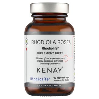 Kenay Rhodiola Rosea Rhodiolife, różeniec górski, 60 kapsułek - zdjęcie produktu