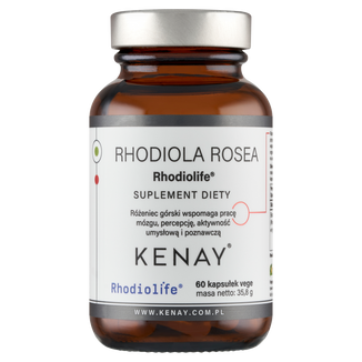 Kenay Rhodiola Rosea Rhodiolife, różeniec górski, 60 kapsułek - zdjęcie produktu