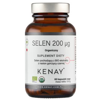 Kenay Selen organiczny 200 µg, 60 kapsułek - zdjęcie produktu