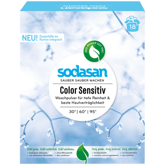 Sodasan Sensitiv, proszek do prania, uniwersalny, do koloru, Bio, 1,01 kg USZKODZONE OPAKOWANIE - zdjęcie produktu