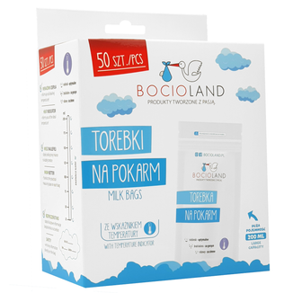 Bocioland, torebki do przechowywania pokarmu, 200 ml x 50 sztuk - zdjęcie produktu