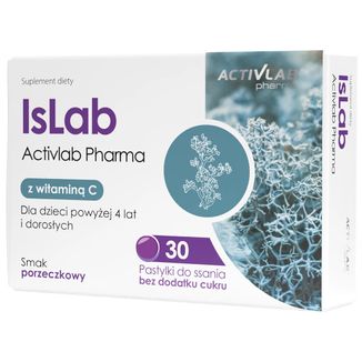 ActivLab Pharma IsLab, smak porzeczkowy, 30 pastylek do ssania - zdjęcie produktu