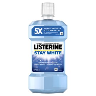 Listerine Stay White, płyn do płukania jamy ustnej, 500 ml - zdjęcie produktu
