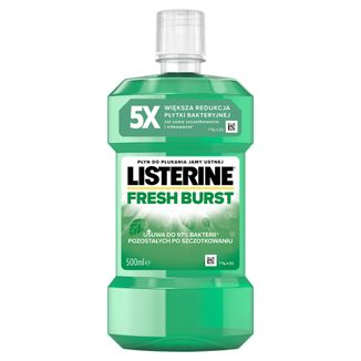 Listerine Fresh Burst, płyn do płukania jamy ustnej, 500 ml - zdjęcie produktu