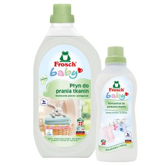 Zestaw Frosch Baby, płyn do prania ubranek dziecięcych, 1500 ml + koncentrat do płukania ubranek dziecięcych, 750 ml - zdjęcie produktu
