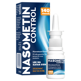 Nasometin Control 0,05 mg, aerozol do nosa, 140 dawek USZKODZONE OPAKOWANIE Nasometin Control 0,05 mg, aerozol do nosa, 140 dawek USZKODZONE OPAKOWANIE - zdjęcie produktu