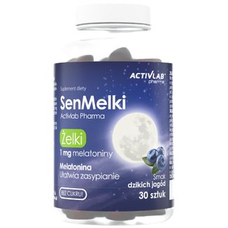 ActivLab Pharma SenMelki, żelki, smak dzikie jagody, bez cukru, 30 sztuk - zdjęcie produktu