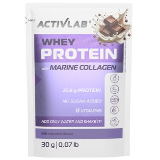 ActivLab Pharma Whey Protein with Marine Collagen, białko, smak mleczna czekolada, 30 g - zdjęcie produktu