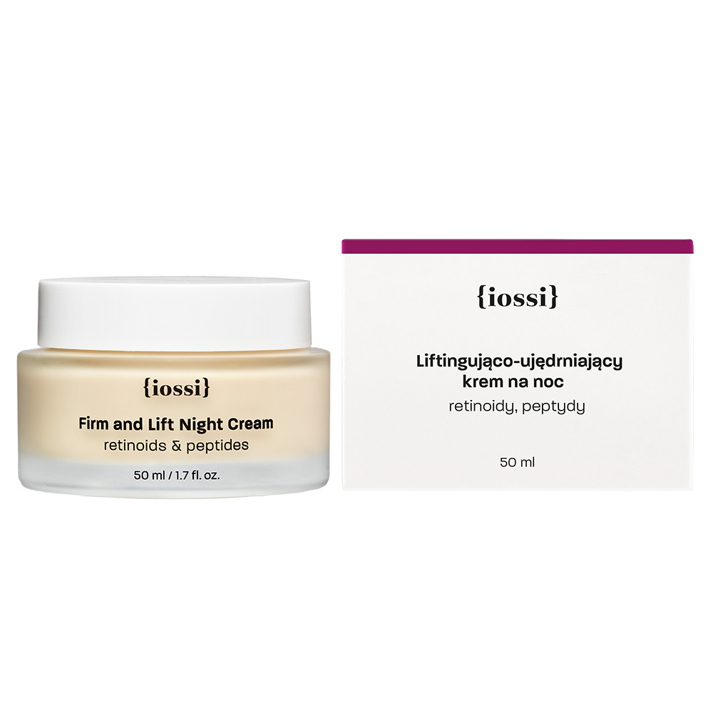 Nieznana Iossi Firm and Lift Night Cream, liftingująco-ujędrniający krem na noc, retinoidy i peptyd, 50 ml