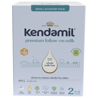 Kendamil Premium 2 HMO+, mleko następne, po 6 miesiącu, 600 g USZKODZONE OPAKOWANIE - zdjęcie produktu