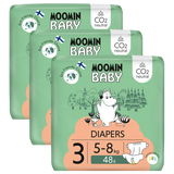 Moomin Baby, pieluchy, rozmiar 3, 5-8 kg, 144 sztuki - miniaturka zdjęcia produktu