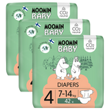 Moomin Baby, pieluchy, rozmiar 4, 7-14 kg, 126 sztuk USZKODZONE OPAKOWANIE - miniaturka zdjęcia produktu