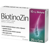 BiotinoZin 10 mg + 25 mg Zn2+, 30 tabletek USZKODZONE OPAKOWANIE - miniaturka zdjęcia produktu