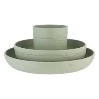 Lovi, zestaw naczyń dla dzieci, Pistachio, od 6 miesiąca USZKODZONE OPAKOWANIE Lovi, zestaw naczyń dla dzieci, Pistachio, od 6 miesiąca USZKODZONE OPAKOWANIE - zdjęcie produktu