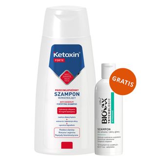 L'Biotica Ketoxin Forte, przeciwłupieżowy szampon wzmacniający, 200 ml + szampon do włosów i skóry głowy, 50 ml gratis - zdjęcie produktu