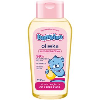 Bambino, oliwka hipoalergiczna, od 1 dnia życia, 150 ml USZKODZONE OPAKOWANIE - zdjęcie produktu