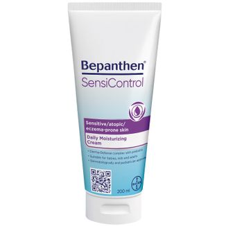 Bepanthen SensiControl, krem nawilżający do codziennej pielęgnacji dla niemowląt, dzieci i dorosłych, skóra atopowa, 200 ml - zdjęcie produktu
