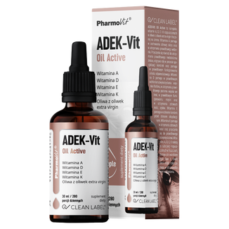 PharmoVit ADEK-Vit Oil Active, krople, 30 ml USZKODZONE OPAKOWANIE - zdjęcie produktu