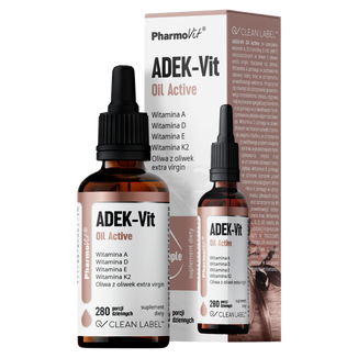 PharmoVit ADEK-Vit Oil Active, krople, 30 ml PharmoVit ADEK-Vit Oil Active, krople, 30 ml - zdjęcie produktu