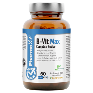 Pharmovit B-Vit Max Complex Active, 60 kapsułek - zdjęcie produktu